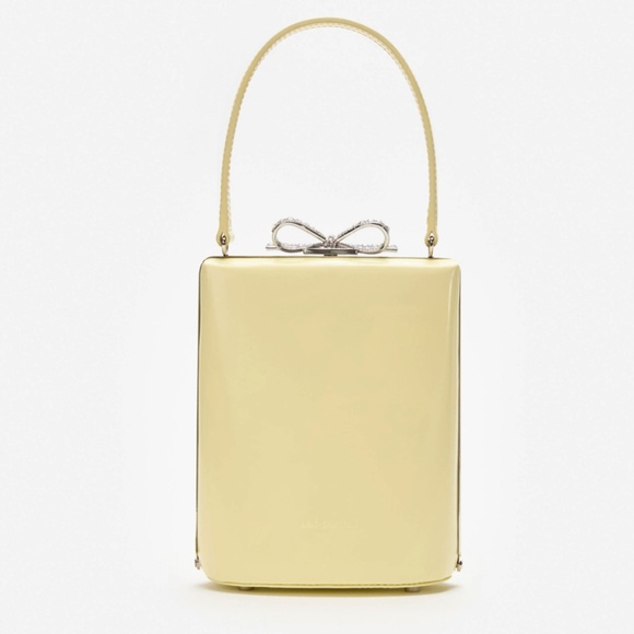 self-portrait Yellow Leather Top Handle Bag - MSRP $545 - NWT - Picture 3 of 5